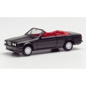 Herpa 030595-002 - BMW 3 Cabrio E30, zwart metallic