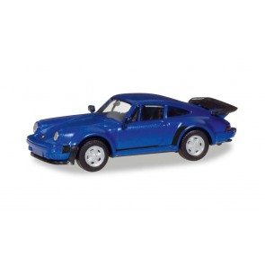 Herpa 030601-002 - Porsche 911 Turbo, blauw metallic