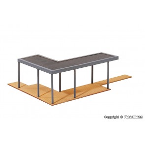 Kibri 38345 - H0 Überdachte Terrasse - Polyplate Bausatz