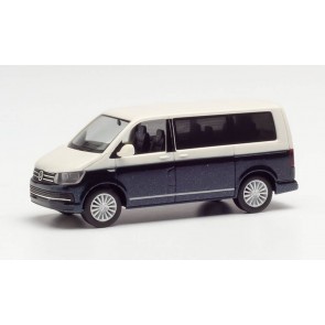 Herpa 038730-002 - VW T6 Bicolor, wit-blauw metallic