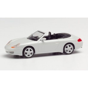 Herpa 032674-002 - Porsche 911 (996) C4 Cabrio, wit metallic