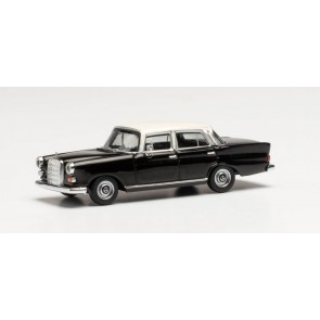 Herpa 430739-002 - Mercedes Benz 200 Heckflosse, zwart/wit