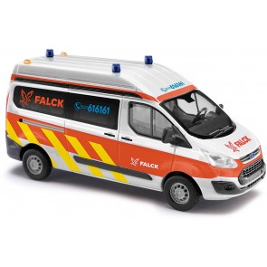 Busch 52515 - 1/87 FORD TRANSIT CUSTOM BUS RETTUNG FALCK 2012 