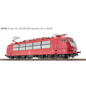 Esu 31175 - E-Lok, H0, BR 103, 103 205 DB, Orientrot, Ep V, Vorbildzustand um 1992, LokSound, Pantograph, DC/AC