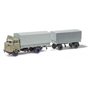 Busch 95192 - 1/87 IFA W50L SPEDITIONSPRITSCHE GKV POTSDAM MIT ANHÄNGER HL 80