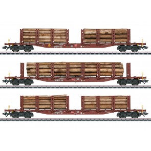 Marklin 47146 - Rungenwagen-Set Holztransport_02