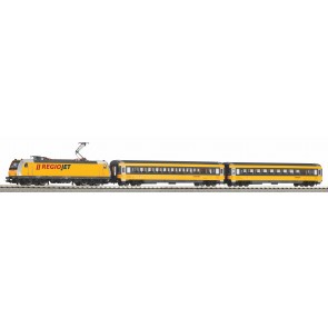 Piko 59019 - PSCwlan S-Set Regiojet Personenzug BR 386 mit 2 wg. A-Gleis & B VI