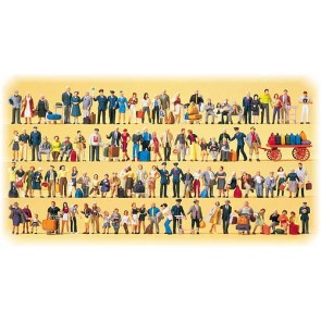 Preiser 13000 - 1:87 100 pcs Spoorwegpersoneel  Reizigers  Passanten