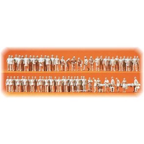 Preiser 16339 - 1:87 60 pcs figuren politie en hulpdiensten