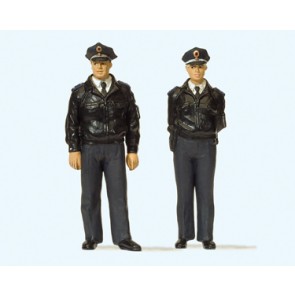 Preiser 44909 - 1:22,5 Polizei agenten BRD - blauw uniform