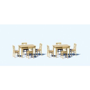 Preiser 68281 - 1:50 Tafels en stoelen - bouwmodel