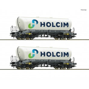 Roco 6600051 - 2er Set Silowag. Holcim       