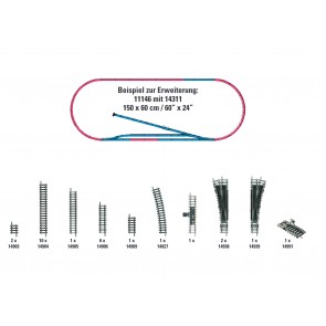 Trix 14311 - Gleis-Ergänzungspackung H1