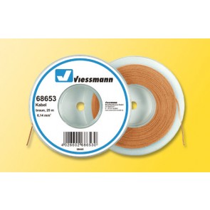 Viessmann 68653 - Kabel 25 m, 0,14 mm², braun
