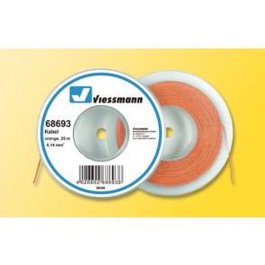 Viessmann 68693 - Kabel 25 m, 0,14 mm², orange