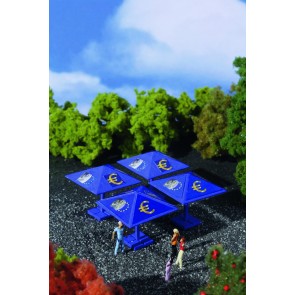 Vollmer 42003 - H0 Euro-Sonnenschirm, 4 Stück