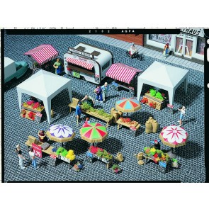 Vollmer 45141 - H0 Deko-Set Wochenmarkt