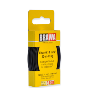 Brawa 3108 - Litze 0,14 mm², 10 m Ring, schwarz