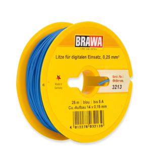 Brawa 3213 - Einzelader 0,25 mm², 25 m Spule, blau