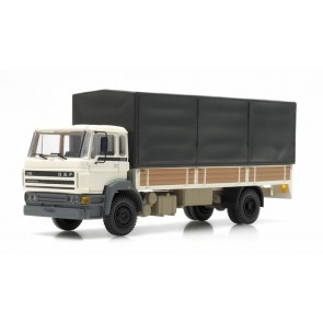 Artitec 487.053.02 - DAF kantel-cabine, open bak, huif, cab C, wit  ready 1:87