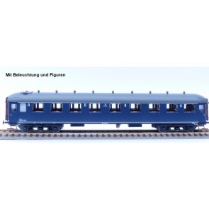 Exact train EX10046 - NS A7542 Berlinerblau, graues Dach Epoche III mit Beleuchtung und figuren