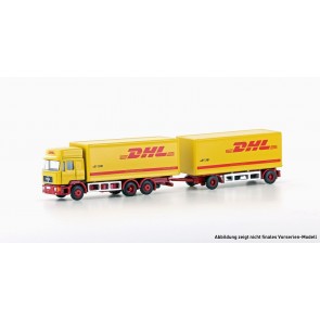 Minis LC4607 - 1/160 MAN F90 3-ACHS KOFFER-HÄNGERZUG DHL 