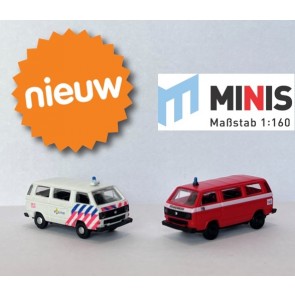 Minis LC4354 - VW T3 politie- en brandweerwagen