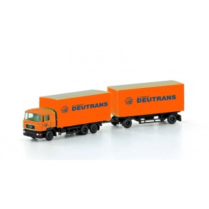 Minis LC4605 - 1/160 MAN F90 3-ACHS KOFFER-HÄNGERZUG DEUTRANS