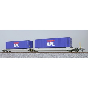 Esu 36544 - Taschenwagen, H0, Sdggmrs, 37 84 499 3 232-6, NL-AAEC Ep. VI, Container APHU 689909 + APHU 690465, DC